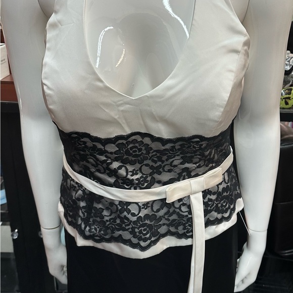 Alfred Angelo sz 18w black & white long formal dress - Picture 2 of 5